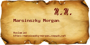 Marsinszky Morgan névjegykártya